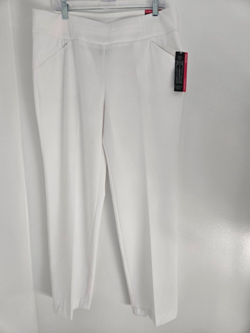 Investments The 5th Ave Fit Secret Support Straight Leg Pants White 14R NWT